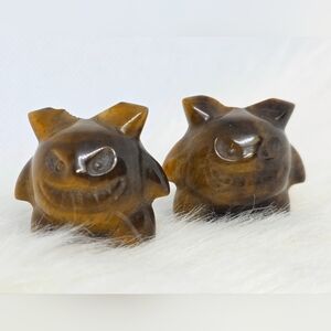 Gengar Aesthetic 👻 Tiger’s Eye Carving Golden Flash Crystal Mini